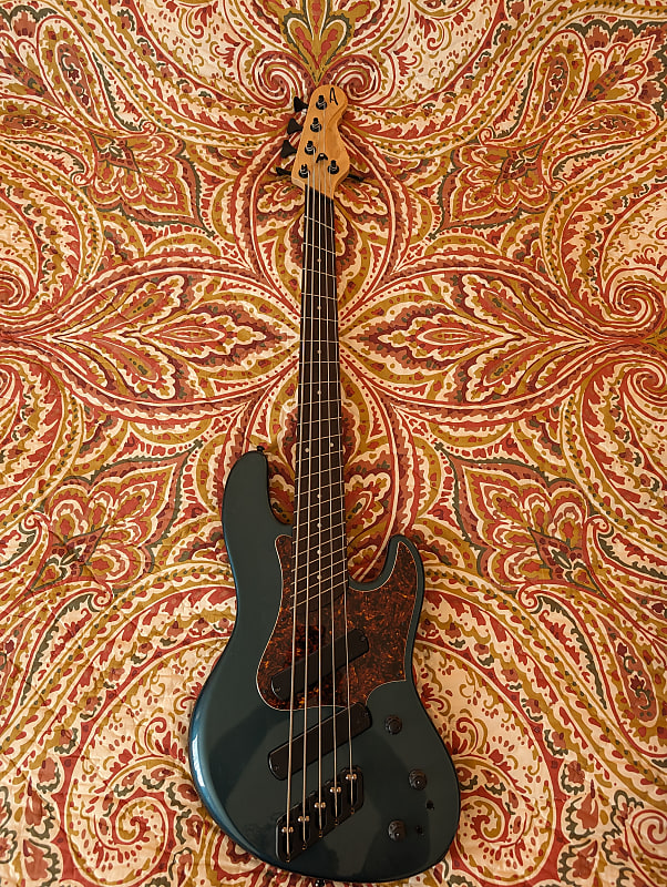 Dingwall Custom Super J 5-String, Dark Lake Placid Blue, Tortoise Shell  Pickguard, Dingwall Gig Bag | Reverb