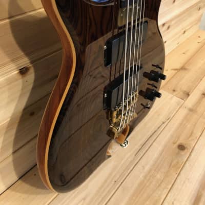 Alembic Mark King Deluxe Custom Lined Fretless 5 string Bass 2002 CocoBolo LED's image 14