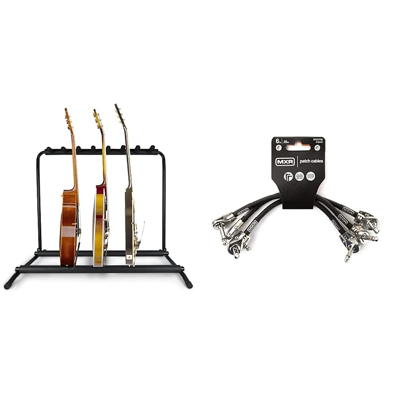 Multi Guitar Stand 7 Holder Foldable Universal Display Rack, Reverb