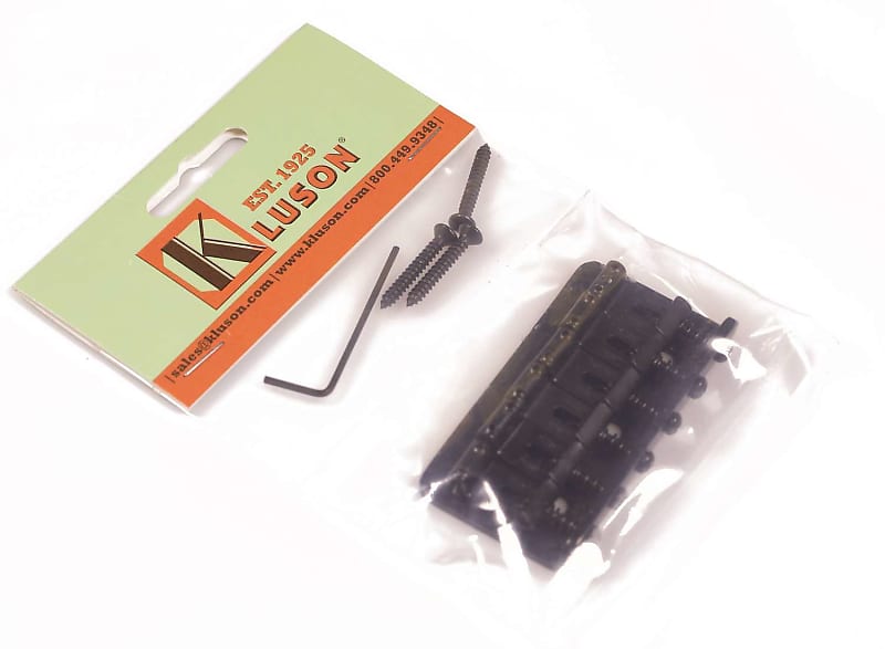 Kluson Vintage 6 String Fixed Hardtail Bridge, Through-mount, | Reverb