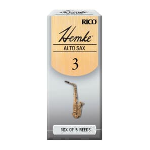 Rico RHKP5ASX300 Hemke Alto Saxophone Reeds - Strength 3.0 (5-Pack)