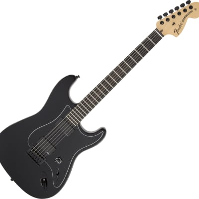 Fender Jim Root Stratocaster Electric Guitar, Ebony FB, Flat Black w/ Case image 2