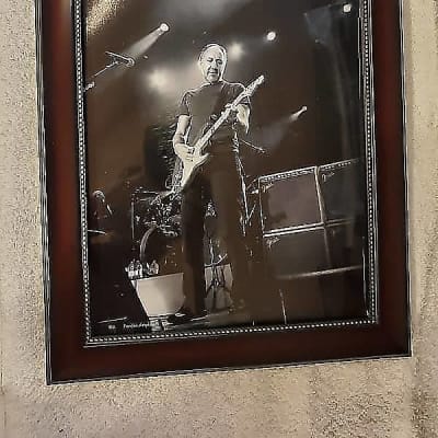 1990's Fender Guitars Promotional Ad Framed Pete Townshend Stratocaster Vibro King Amps Original for sale