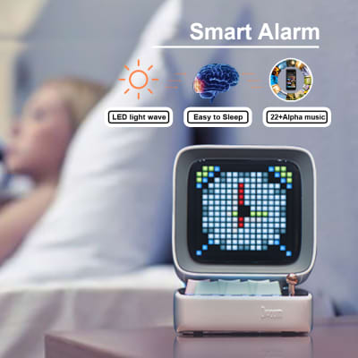 Smart Retro Pixel-Art Bluetooth Portable Speaker / Alarm Clock + Apps image 5