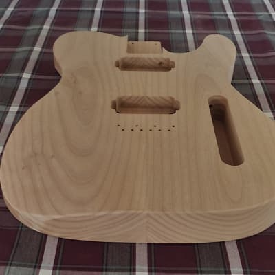Woodtech Routing - 2 pc Alder - Arm & Belly Cut - Double Humbucker Telecaster Body - Unfinished image 3