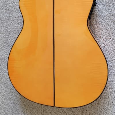 Cordoba 55FCE Spanish Thinbody Gipsy Kings Acoustic Electric Guitar, Honey Amber, HumiCase Hard Shell Case image 9