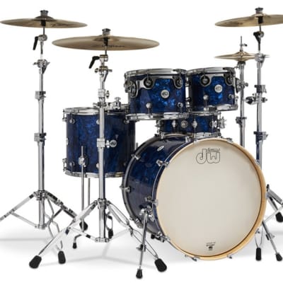 DW Design Series DDFP2215BP 5 Pieces Drum Set in Blue Marine