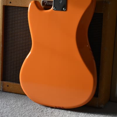 2021 Fender Japan FSR Traditional II ‘60s Competition Mustang Capri Orange w/Matching Headstock w/Fender Hardcase, MIJ, Offset, JDM image 10