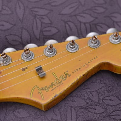 Fender American Stratocaster Magenta Sparkle Heavy Relic Custom Shop Texas Specials image 11