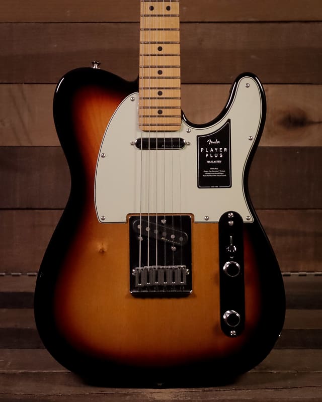 Fender Player Plus Telecaster, Maple FB, 3 Color Sunburst, Deluxe Bag image 1