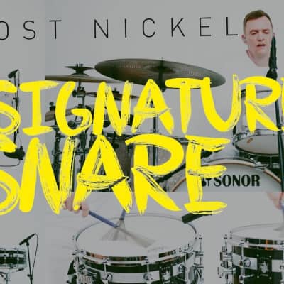 Sonor Jost Nickel Signature Beech Snare Drum 14x6.25 Gloss Black w/Silver Stripe image 2