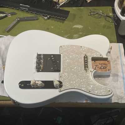 T-Rev, 2022: Olympic White Telecaster body with gold 'appointments' & Texas Special pickups! image 9