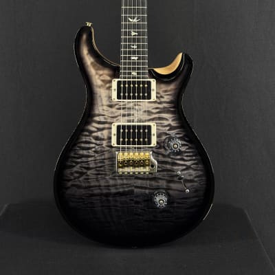PRS Wood Library Custom 24 in Charcoal Fade Smokeburst with Quilt Maple Top, Swamp Ash Back, and Maple Neck image 3