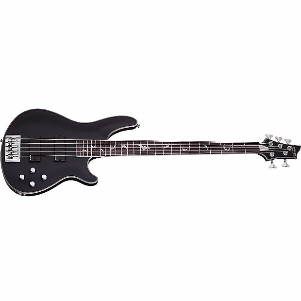 Schecter Damien Platinum-5 5-String Active Bass Guitar Satin Black image 1