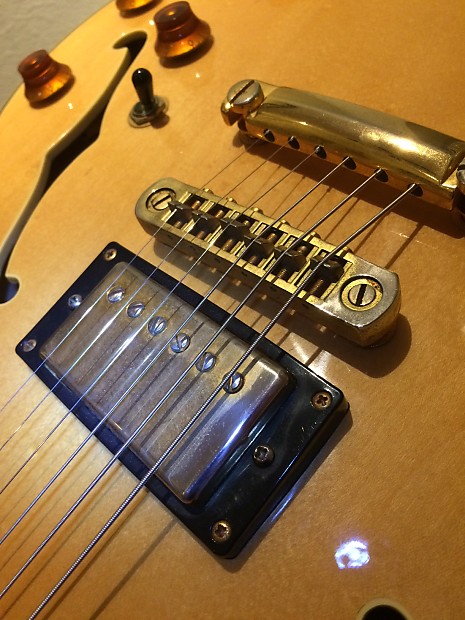 '80's Epiphone Sheraton II with Gibson Classic 57 Pickups Natural Maple