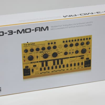 Behringer TD-3-MO Modded Out Analog Bass Synthesizer TB 303 Devilfish Clone  Yellow In Hand