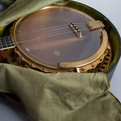 Ludwig  Standard Art Tenor Banjo (1927), ser. #9529, original black hard shell case. image 13