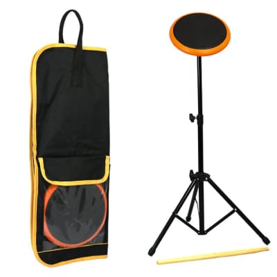 D'Luca Drum Practice Pad 8 Inch with Adjustable Stand, Sticks and Gig Bag image 1