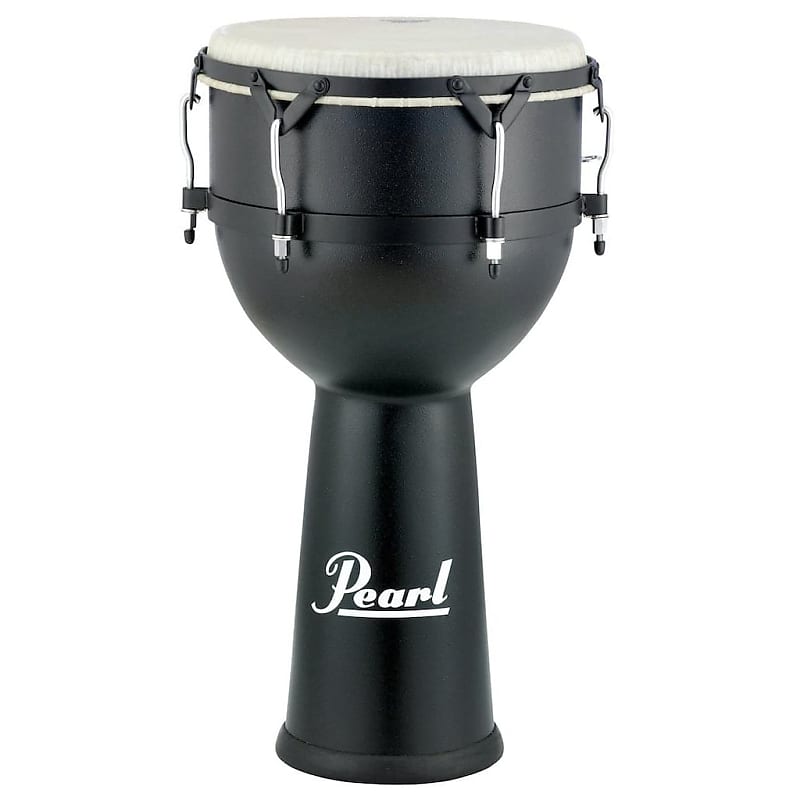 Pearl 14 Field Percussion Fiberglass Djembe Textured Black image 1
