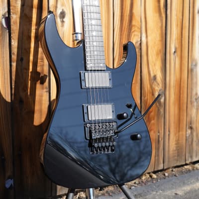 ESP CUSTOM SHOP M-II FR Black w/Snake inlays 6-String Electric Guitar w/ Case (2025) image 8