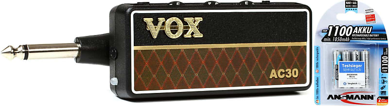 Vox amPlug 2 AC30 Headphone Guitar Amp Bundle with Ansmann | Reverb