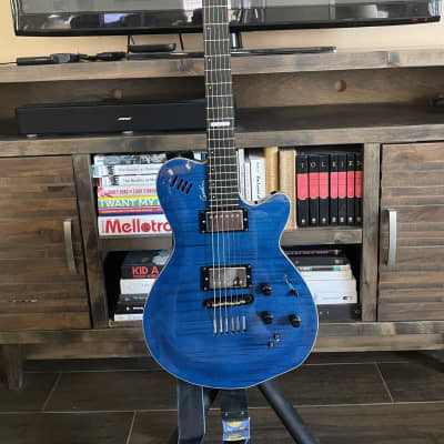 Godin Guitars LGX-SA Trans Blue Flame AA 022922 | Reverb