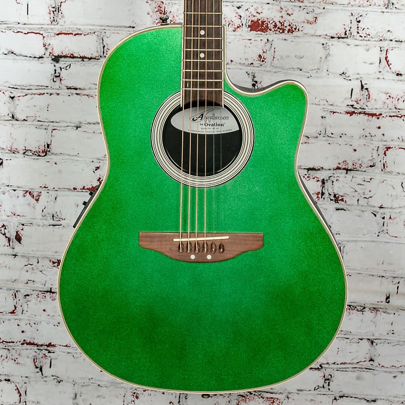 Applause - AE28 - Single Cutaway Acoustic Electric Guitar, Green Sparkle - w/HSC - x9934 - USED image 1