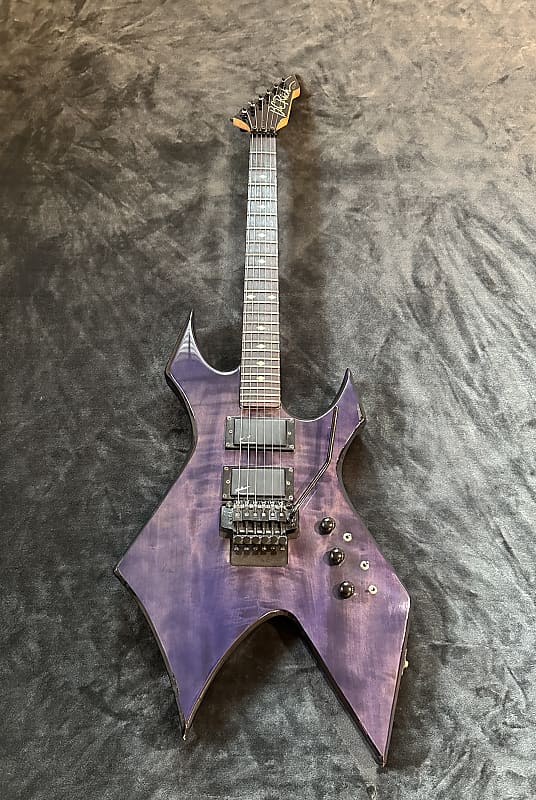 1989 B.C. Rich Warlock N.J. Series Midnight Purple Floyd Rose Electric Guitar image 1