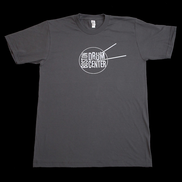 Boston Drum Center Logo T-Shirt - American Apparel Asphalt - Made in USA! image 1