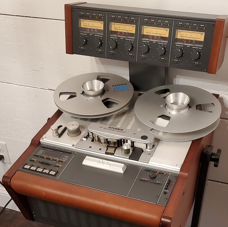 STUDER A807 Reel-to-Reel 4 Track Tape Recorder Reproducer Machine w/ Stand