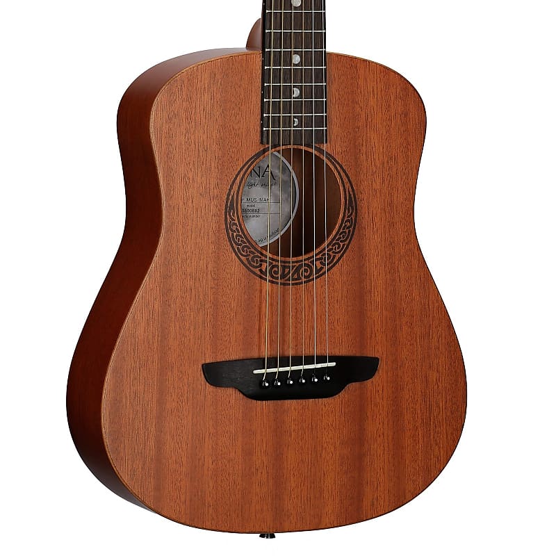 Luna Muse Series Safari 3/4-Size Acoustic Guitar (with Gig Bag), Mahogany Top image 1