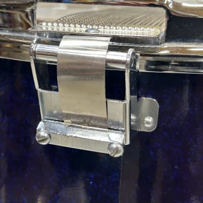 Slingerland 8 Lug Snare Drum 12/1965 - Deep Blue Sparkle image 18