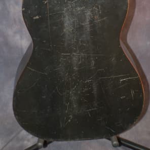Video Demo 1935 Montgomery Wards Cowboy Guitar Hilly Billy Neck Reset Original Softshell Case and s image 10