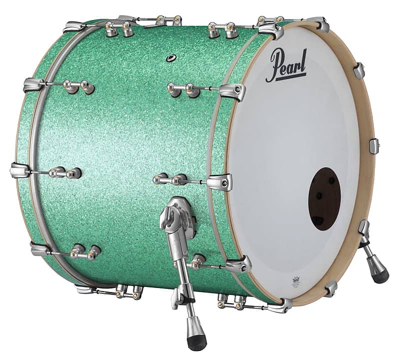 Pearl Music City Custom Reference Pure 26x16 Bass Drum W/ Mount TURQUOISE GLASS image 1