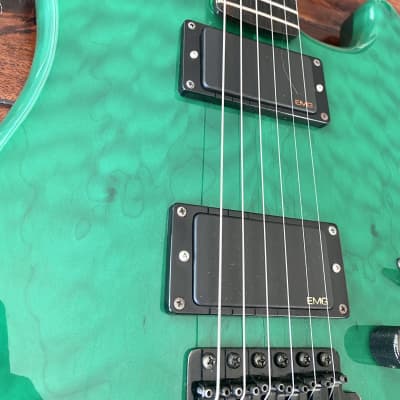 ESP Custom Shop Emerald Green Late 80's Super Strat - 5A Quilted Maple image 8