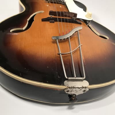 Hoyer archtop guitar 1950s with Dearmond Rythm Chief - carved top and bottom - German vintage image 19