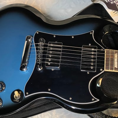 NEW ! 2024 Gibson SG Standard - Pelham Blue Burst - Original Gibson Leather Gig Bag - Authorized Dealer - Only 6.6 lbs - G04660 image 3