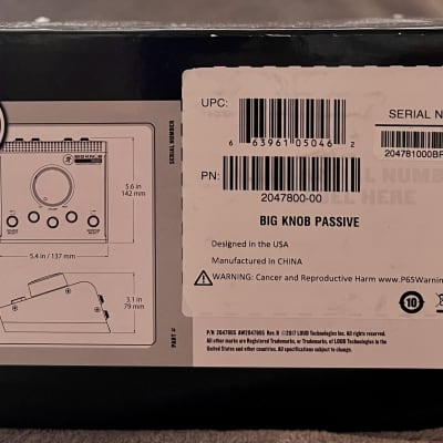 Mackie Big Knob Passive Monitor Controller 2017 - Present - Black image 5