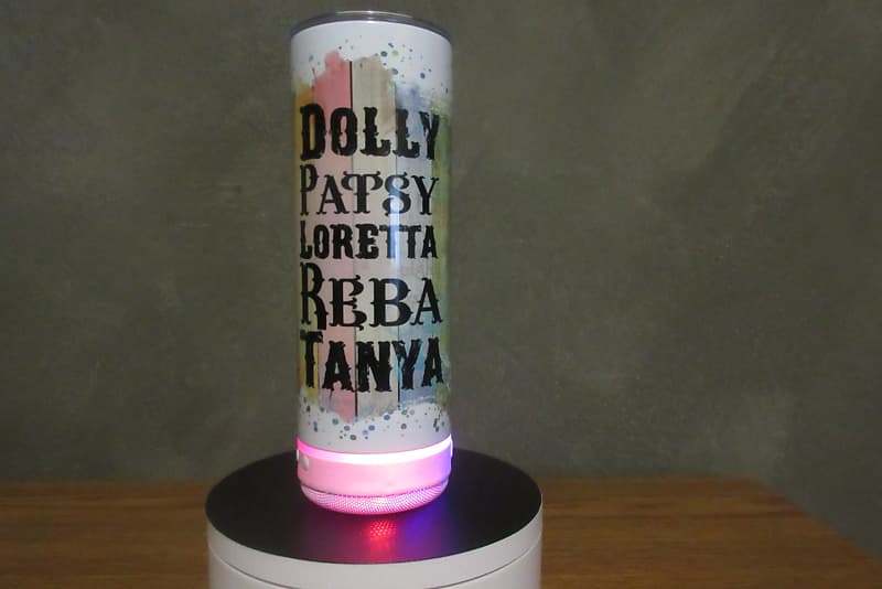 16 oz Blue Tooth Speaker Tumbler with USB Cable White / Multi image 1