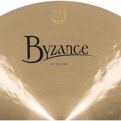Meinl B15TC 15" Byzance Traditional Thin Crash Cymbal w/ Video Demo image 6