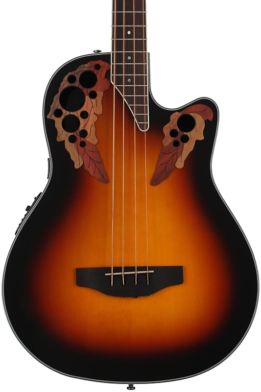 Ovation Celebrity Elite Plus CEB44-1N Mid-depth Acoustic-electric Bass Guitar - New England Burst image 1