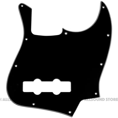 3-Ply BLACK Pickguard for Fender® 4-String Jazz Bass JB Standard USA MIM 10-Hole