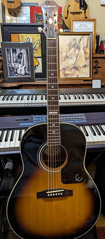 Epiphone アコースティックギター AJ-18S ヴィンテージサンバースト Epiphone AJ 18S VSB Vintage Sunburst Acoustic Guitar | Reverb