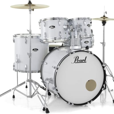 Pearl Roadshow Drum Set 5-Piece Complete Kit with Cymbals and Stands Pure White (RS525SC/C33) image 2