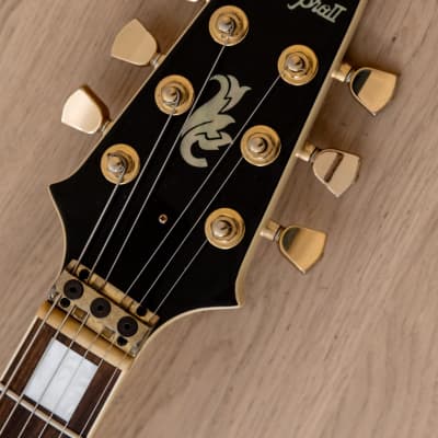 1990 Aria Pro II PE-Deluxe KV Vintage Electric Guitar w/ Gold Kahler, Ivory, Japan image 4