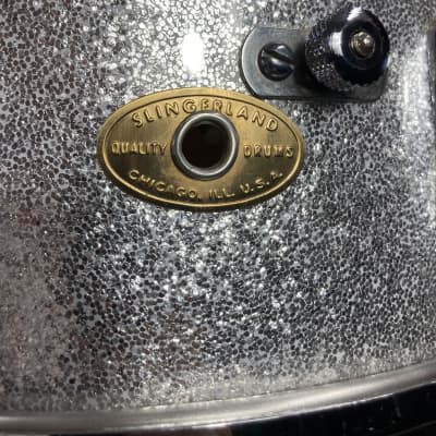 Slingerland - 14x5.5" Hollywood Ace Model Snare Drum, Refinished 1955-1959 - Sparkling Silver Pearl image 2