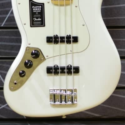 Fender Player Jazz Bass Olympic White Left-Handed Electric Bass Guitar B Stock image 6