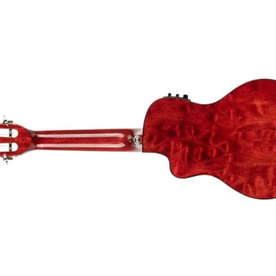 Lanikai QMRD-CEC Quilted Maple Red Stain Concert Acoustic-Electric Ukulele image 2