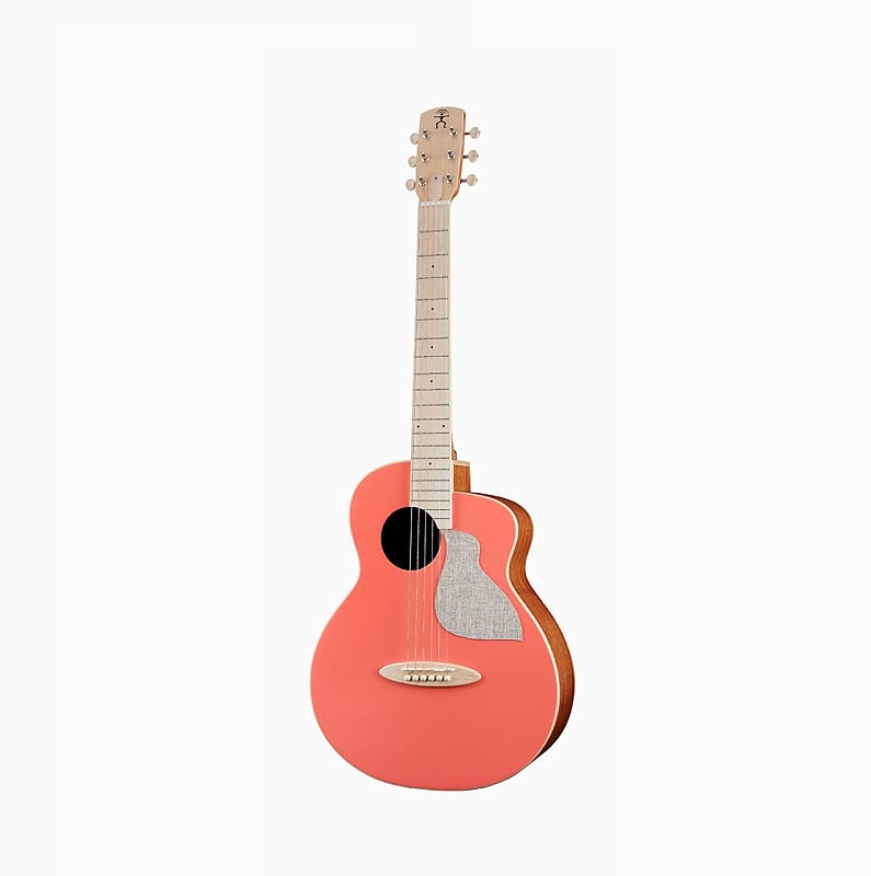 aNueNue Solid Top Bird MC10 LCE Living Coral Acoustic Guitar Pink