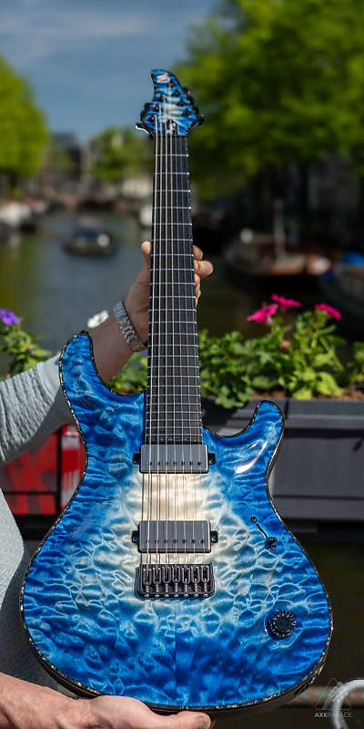 Mayones Regius 7 Core 5A Quilt Top - Caribbean Fade/Antique Black image 1